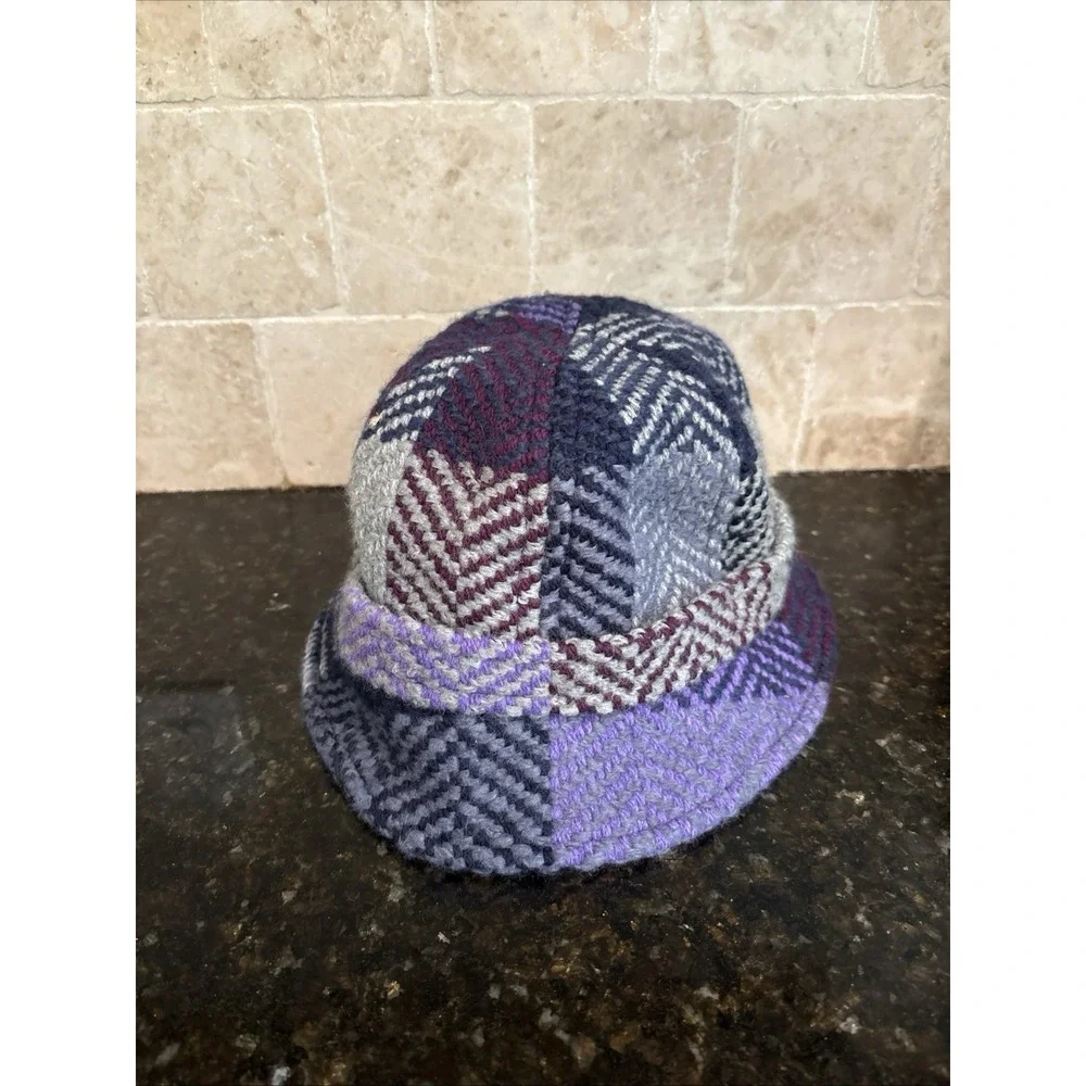 Aran Sweater Market Wool Patchwork Bucket Hat Multi Herringbone Tweed Ireland